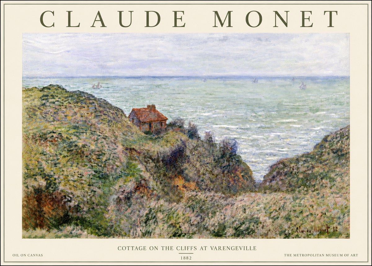 Monet Cottage on the Cliffs at Varengeville No3 - Poszter