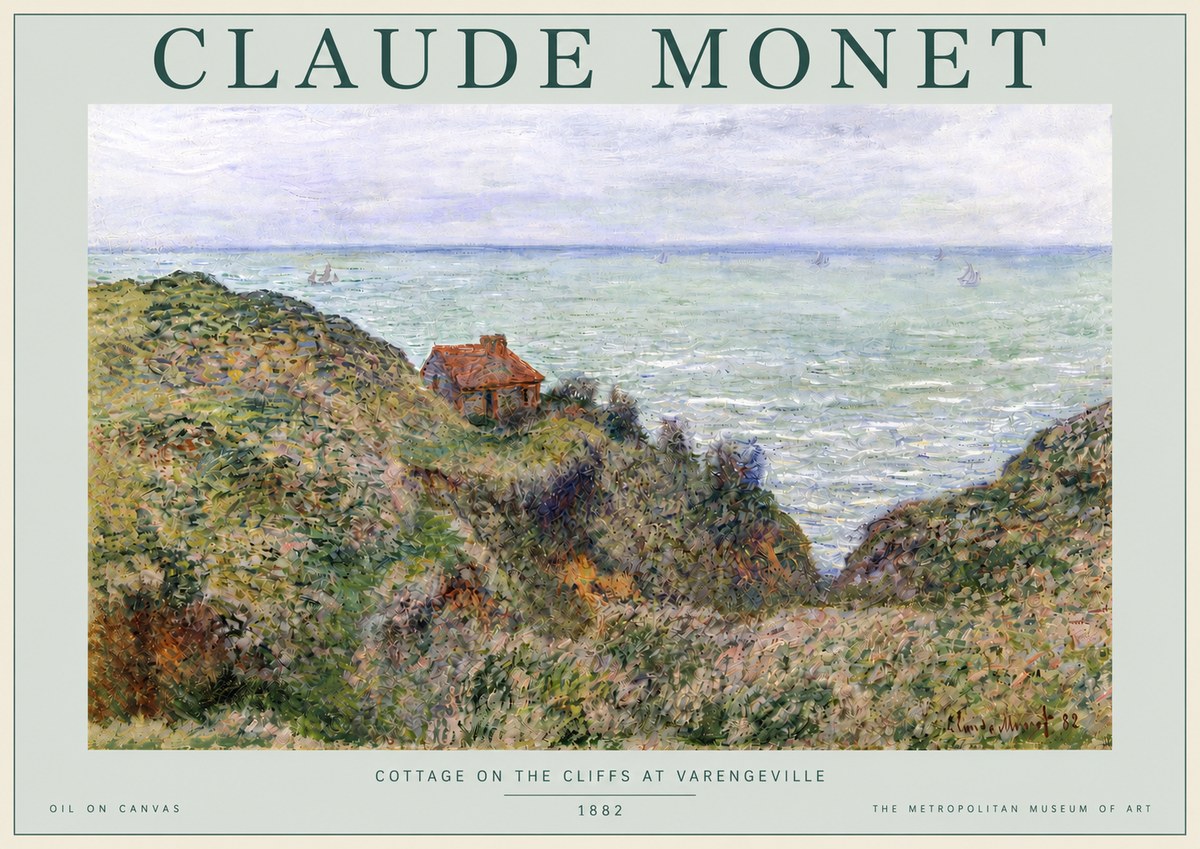 Monet Cottage on the Cliffs at Varengeville No4 - Poszter