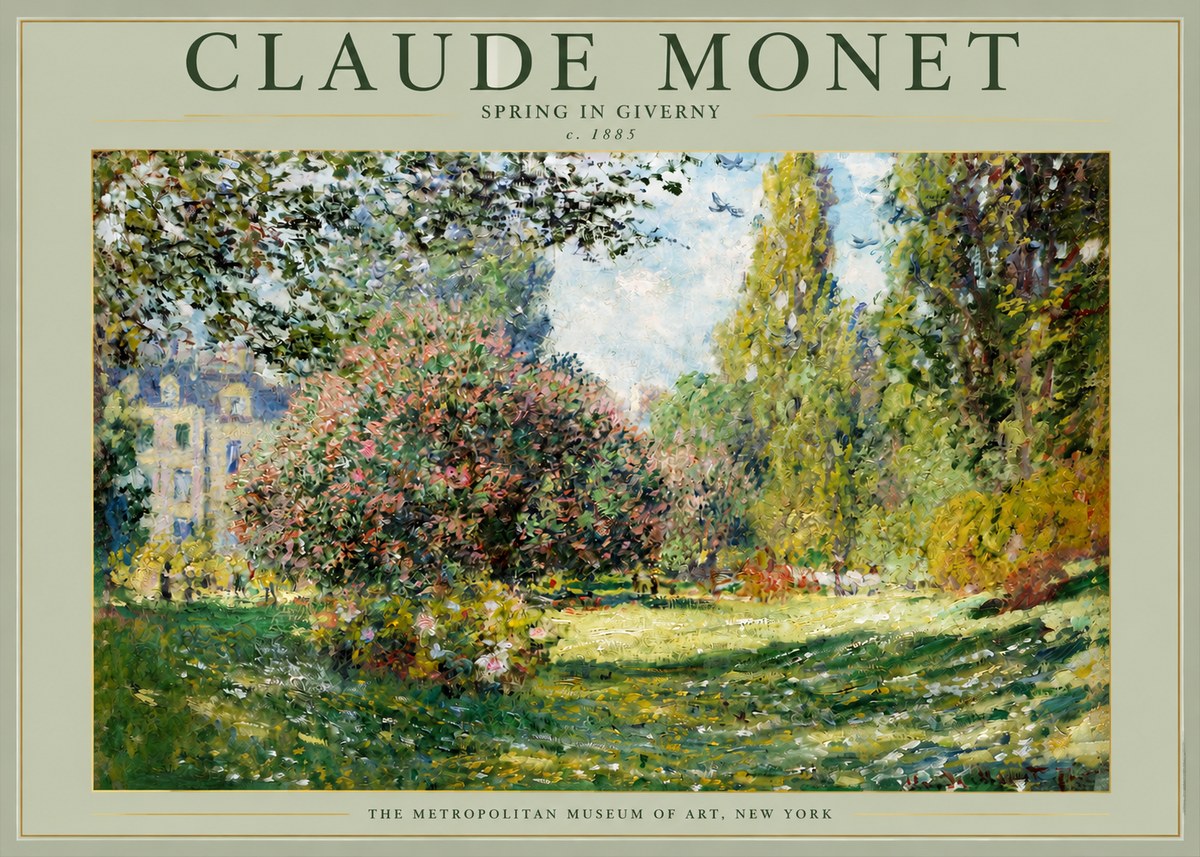 Monet Spring in Giverny No2 - Poszter