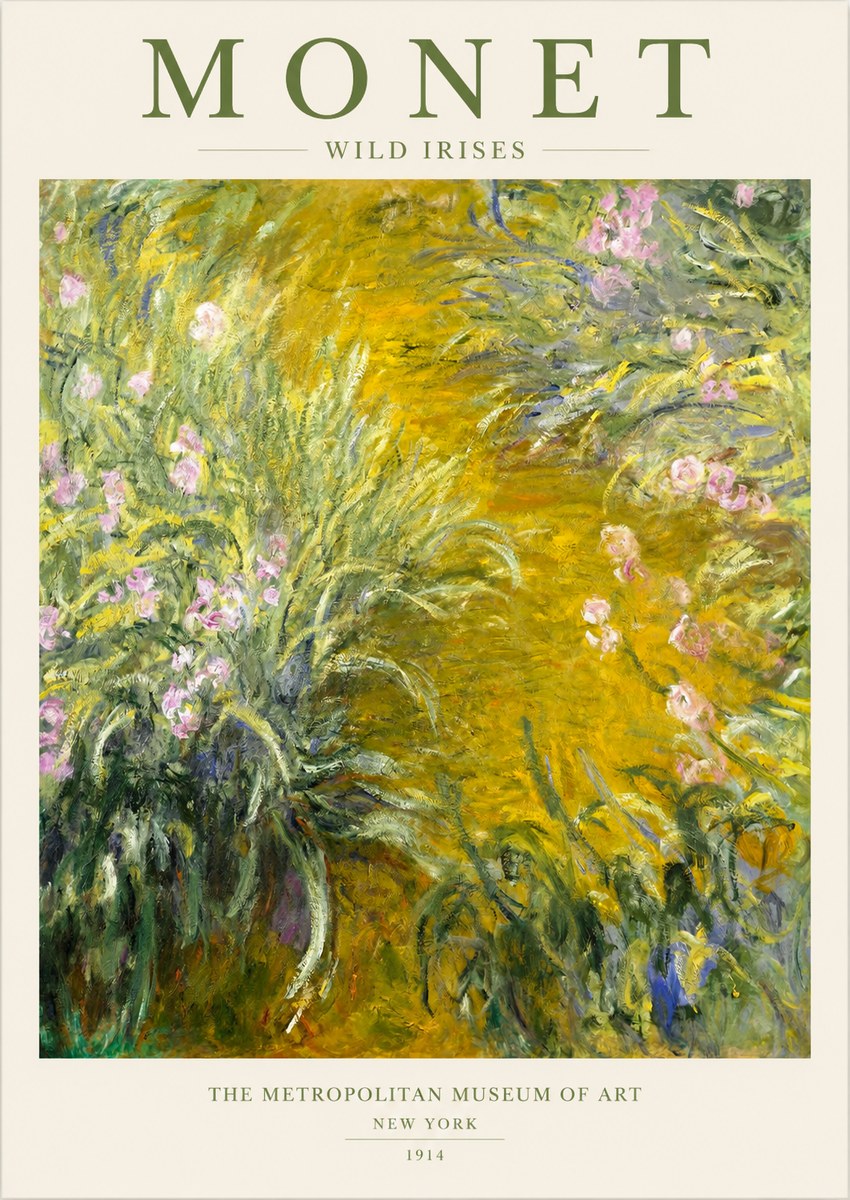 Monet Wild Irises No1 - Poszter