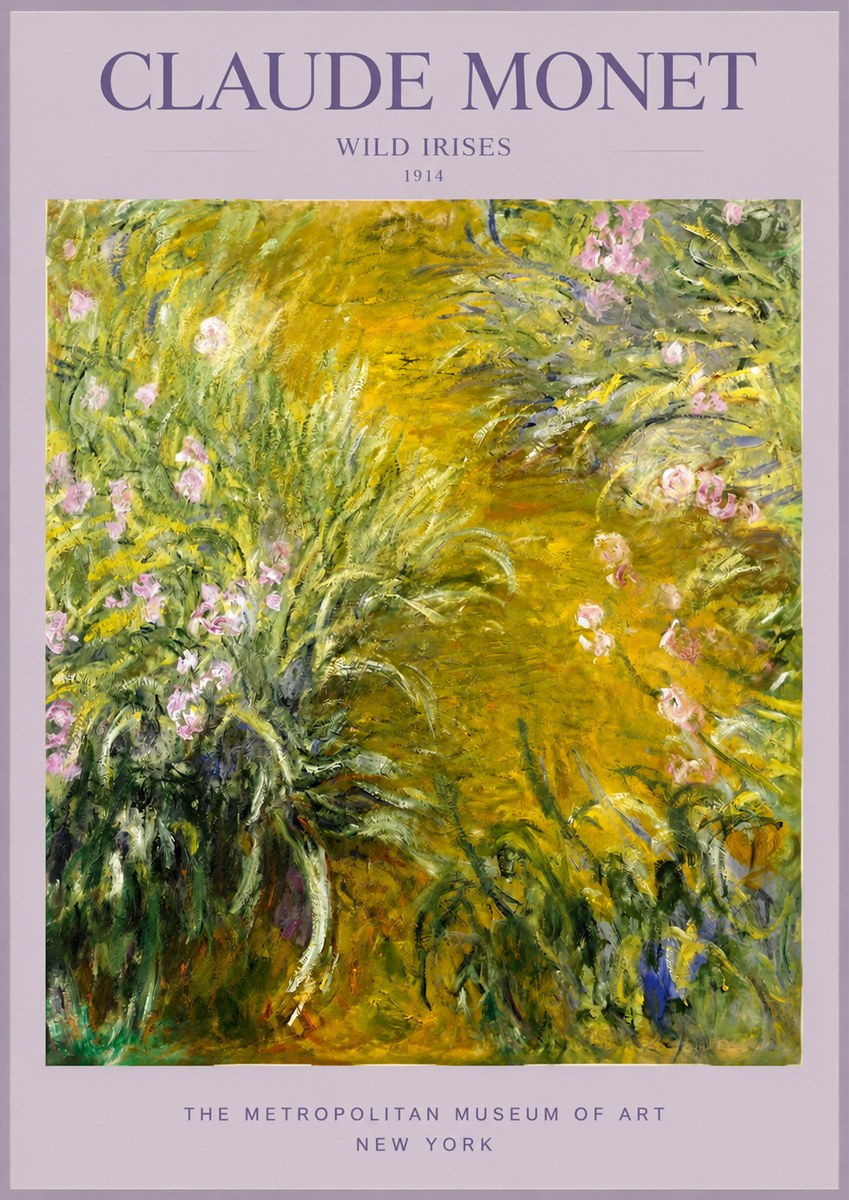 Monet Wild Irises No2 - Poszter