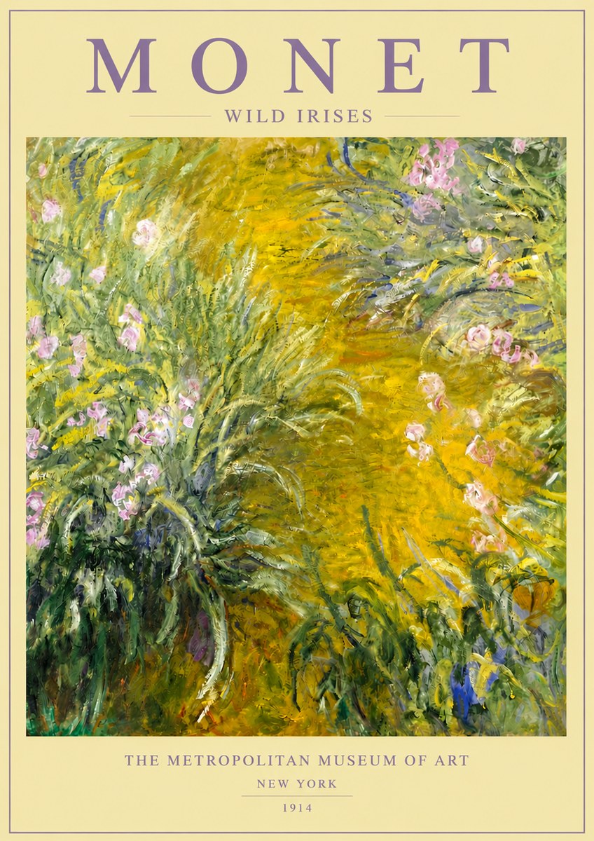 Monet Wild Irises No4 - Poszter