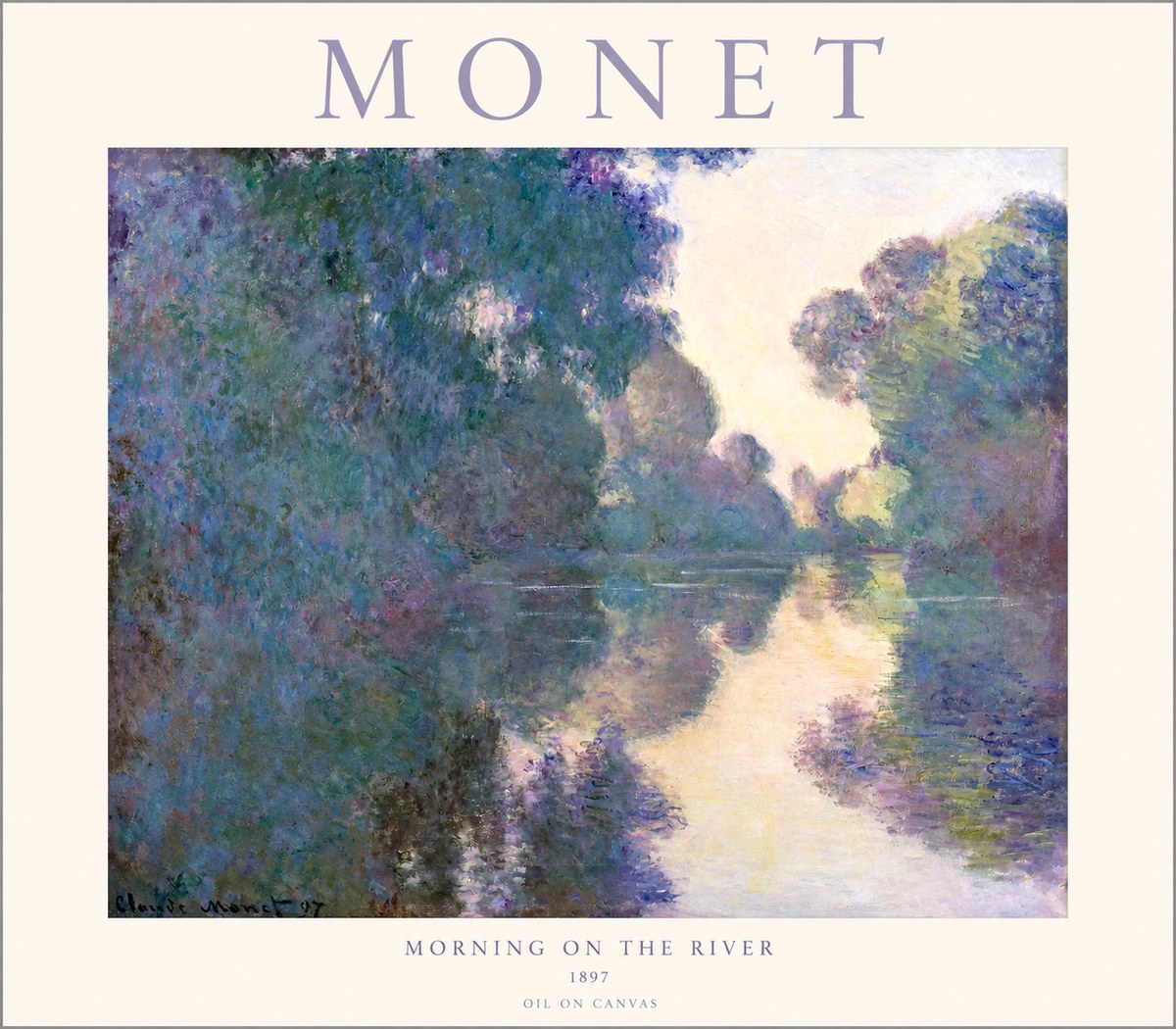 Monet Morning on the River No1 - Poszter