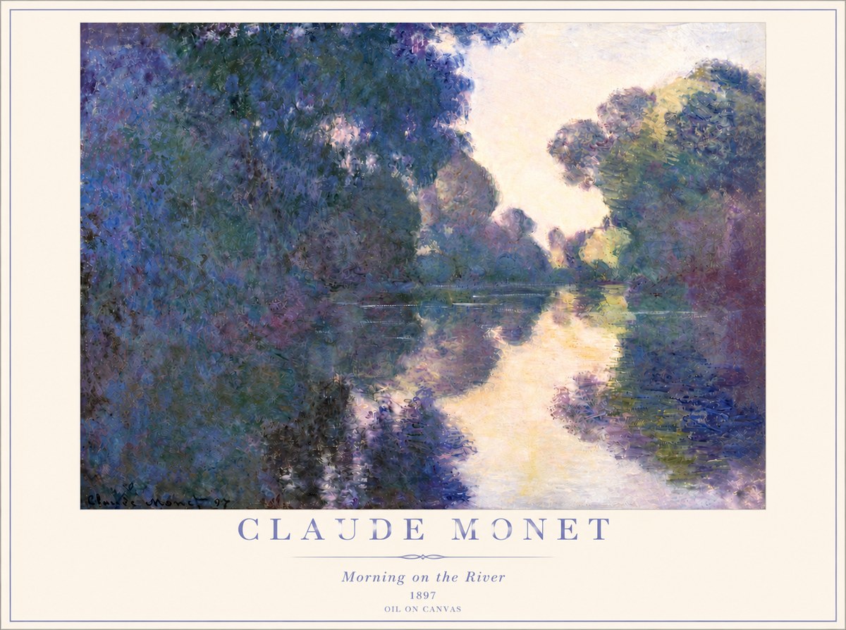 Monet Morning on the River No3 - Poszter