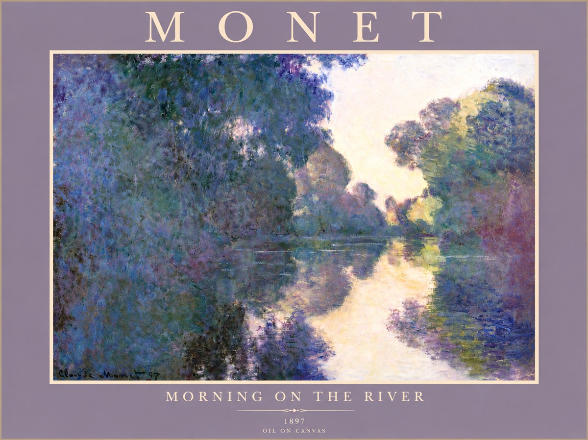 Monet Morning on the River No5 - Poszter