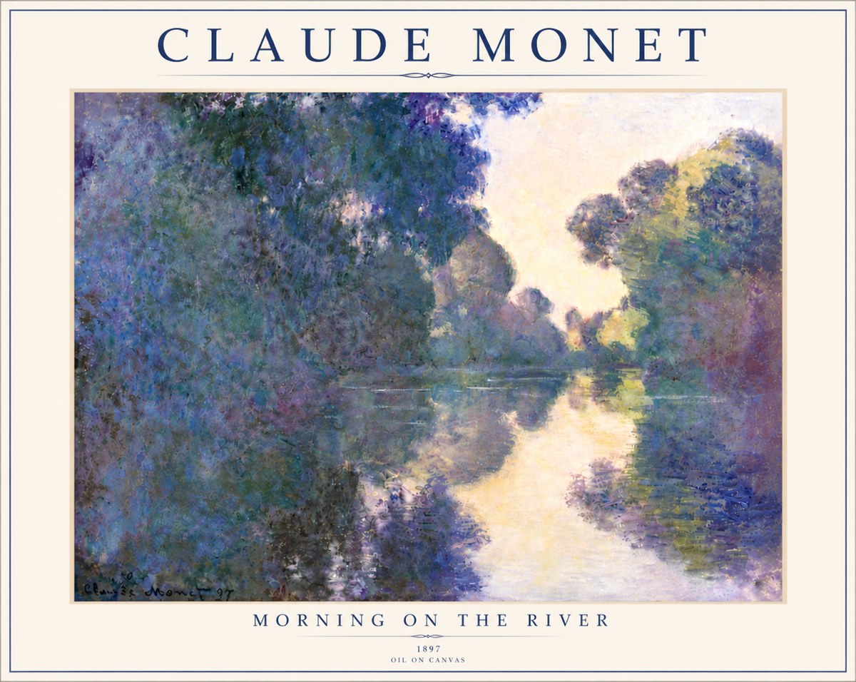 Monet Morning on the River No6 - Poszter