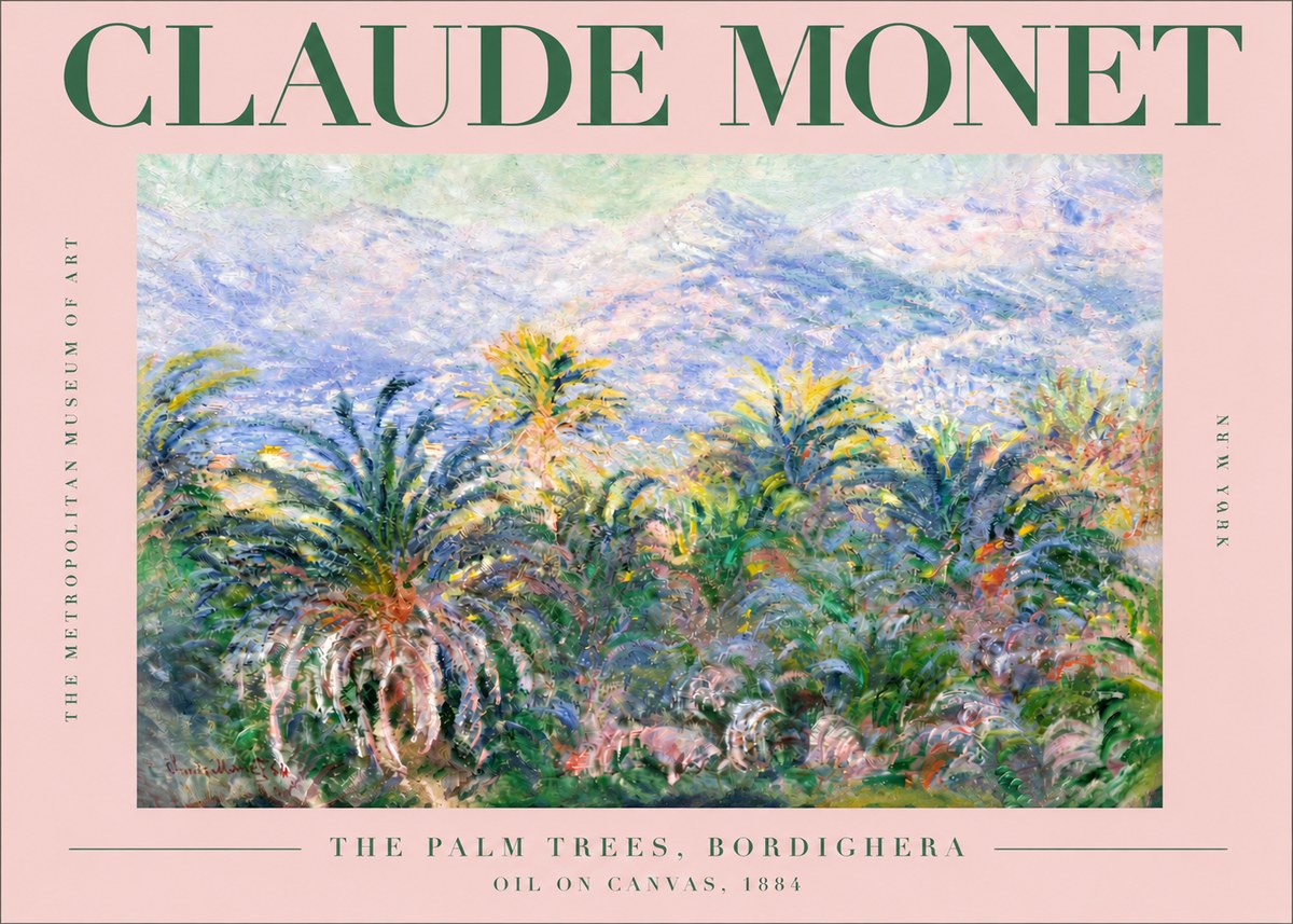 Monet The Palm Trees, Bordighera No4 - Poszter