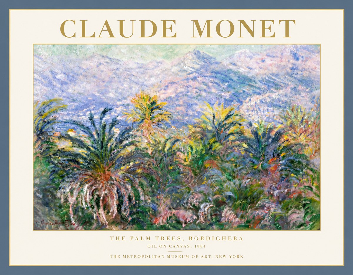 Monet The Palm Trees, Bordighera No5 - Poszter