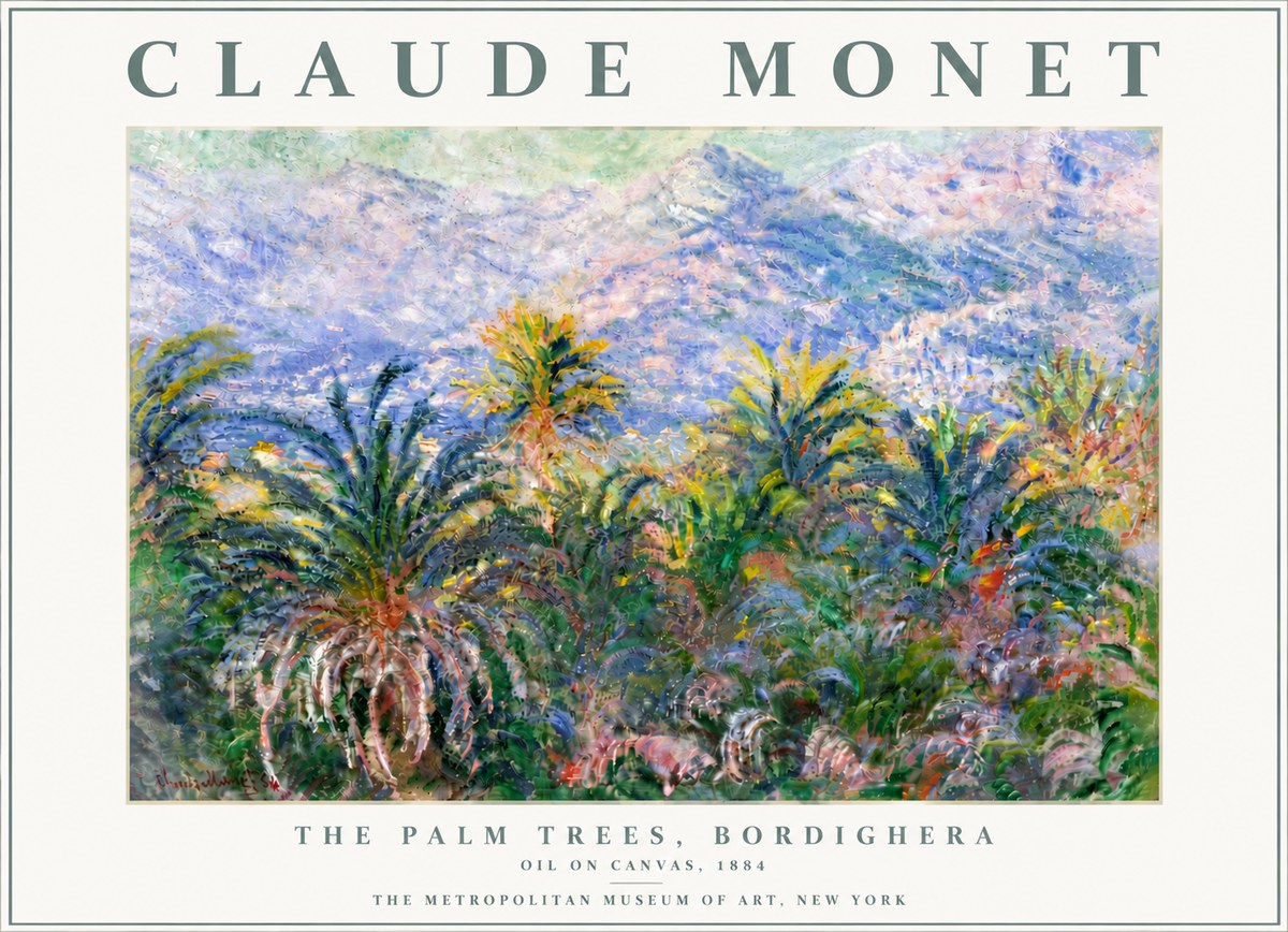 Monet The Palm Trees, Bordighera No6 - Poszter