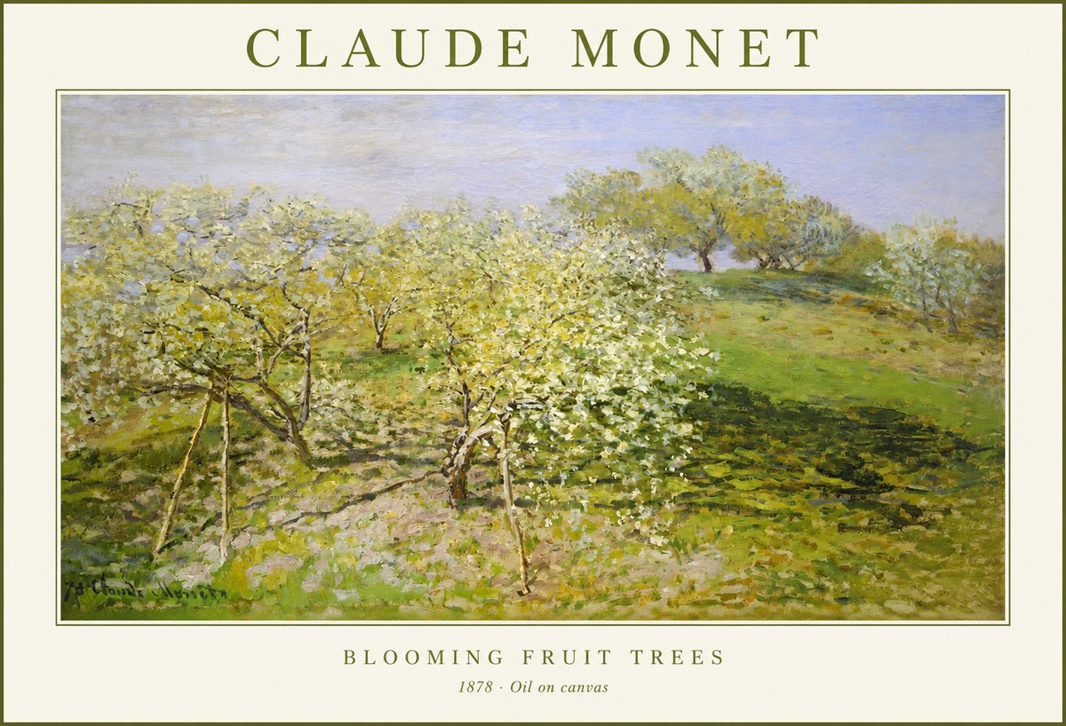 Monet Blooming Fruit Trees No1 - Poszter