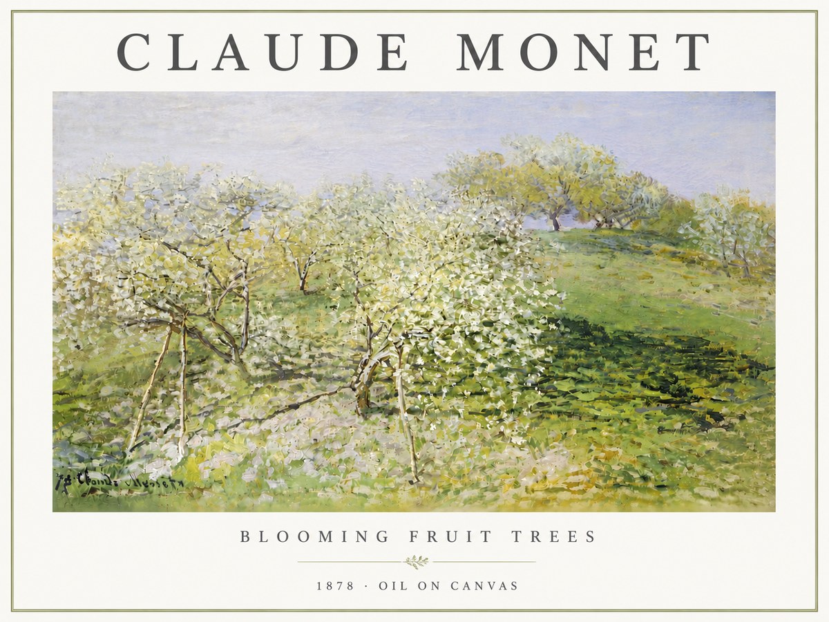 Monet Blooming Fruit Trees No4 - Poszter
