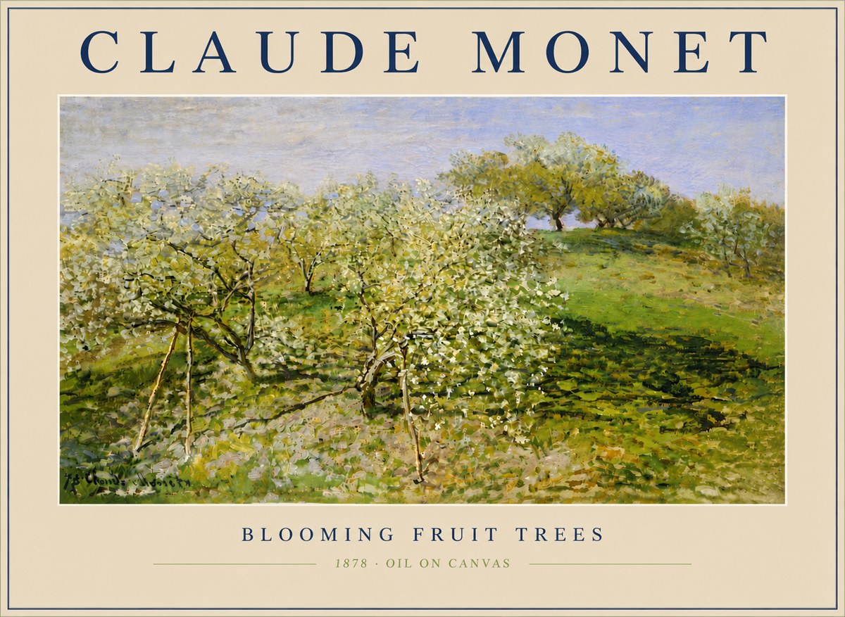 Monet Blooming Fruit Trees No6 - Poszter