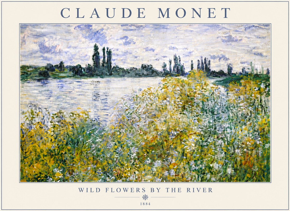 Monet Wild Flowers by the River No5 - Poszter