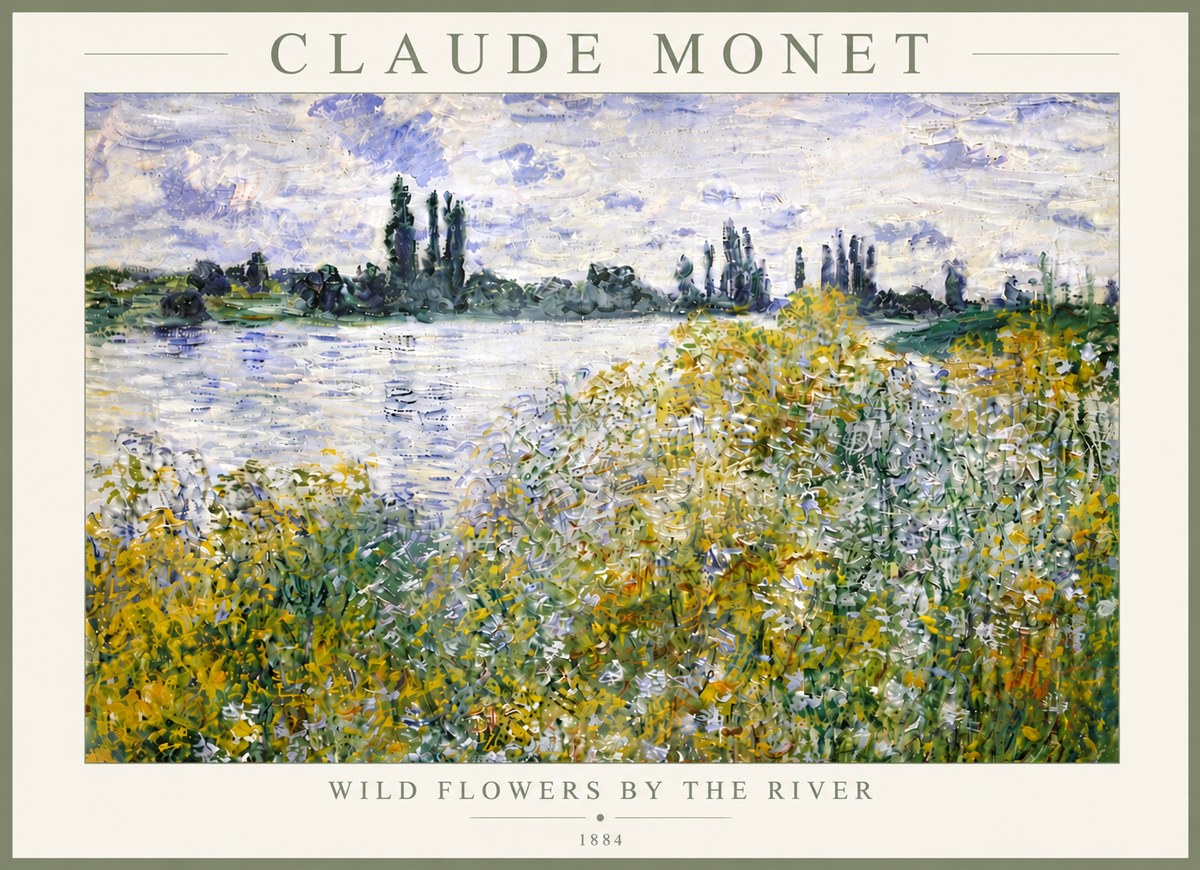 Monet Wild Flowers by the River No6 - Poszter