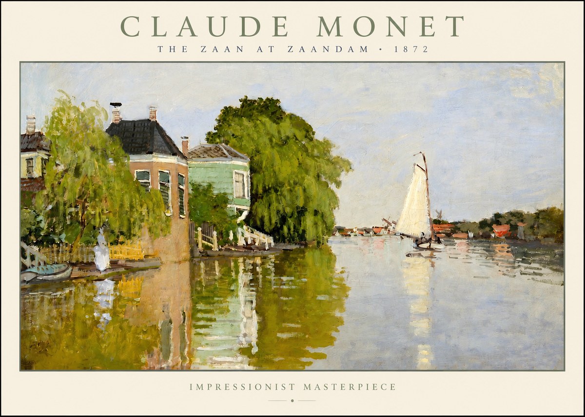 Monet The Zaan at Zaandam No2 - Poszter