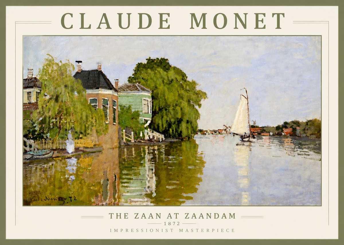 Monet The Zaan at Zaandam No6 - Poszter
