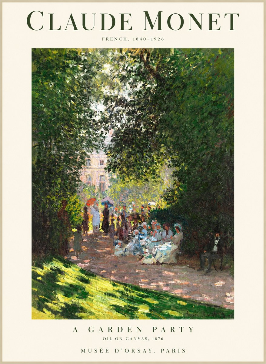 Monet A Garden Party No1 - Poszter