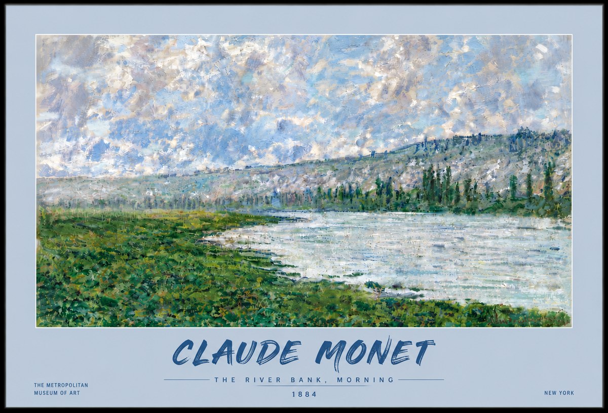 Monet The River Bank, Morning No5 - Poszter