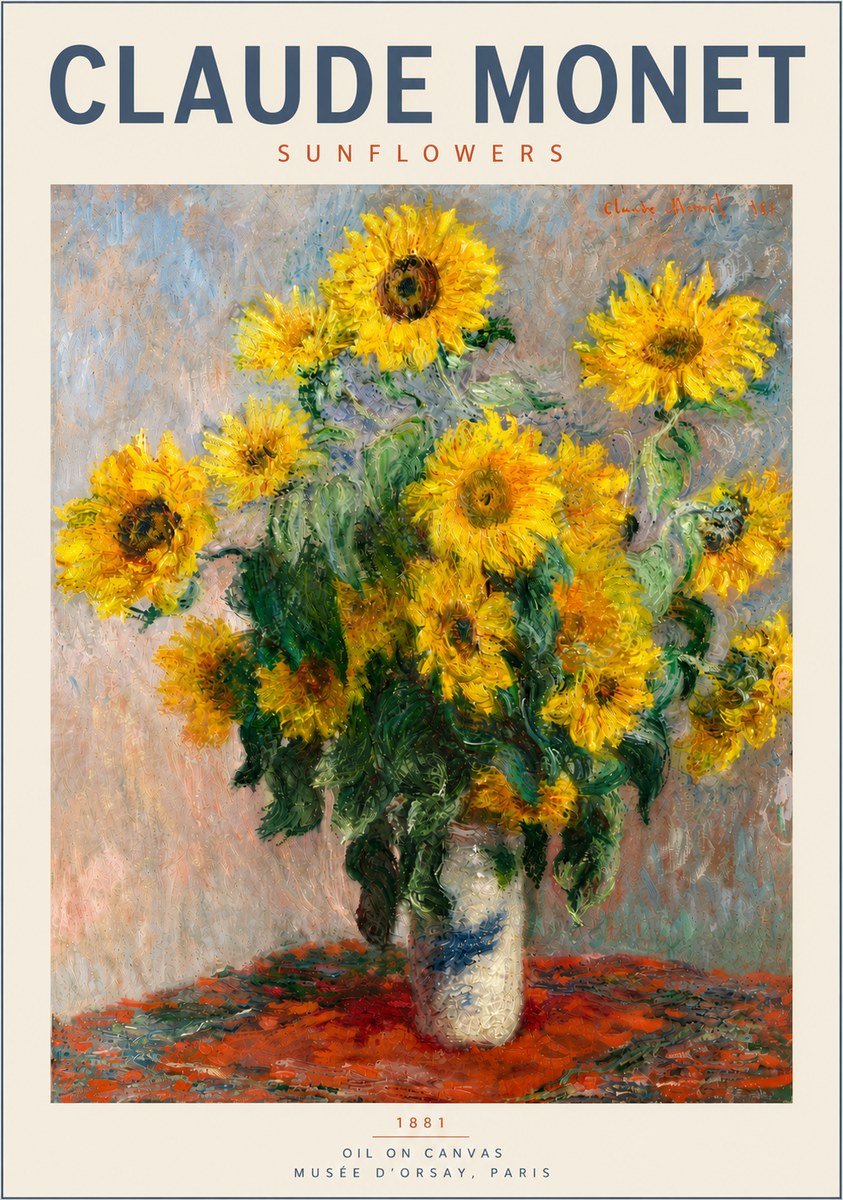 Monet Sunflowers No5 - Poszter