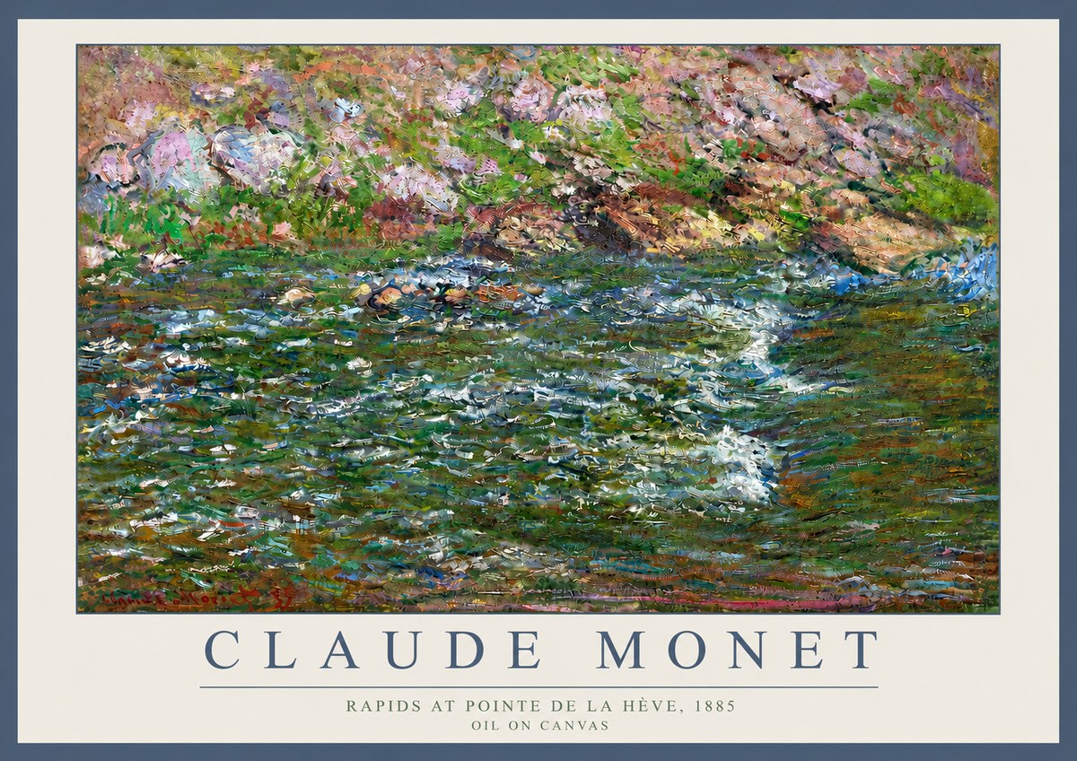 Monet Rapids at Pointe De La Hève, 1885 No3 - Poszter