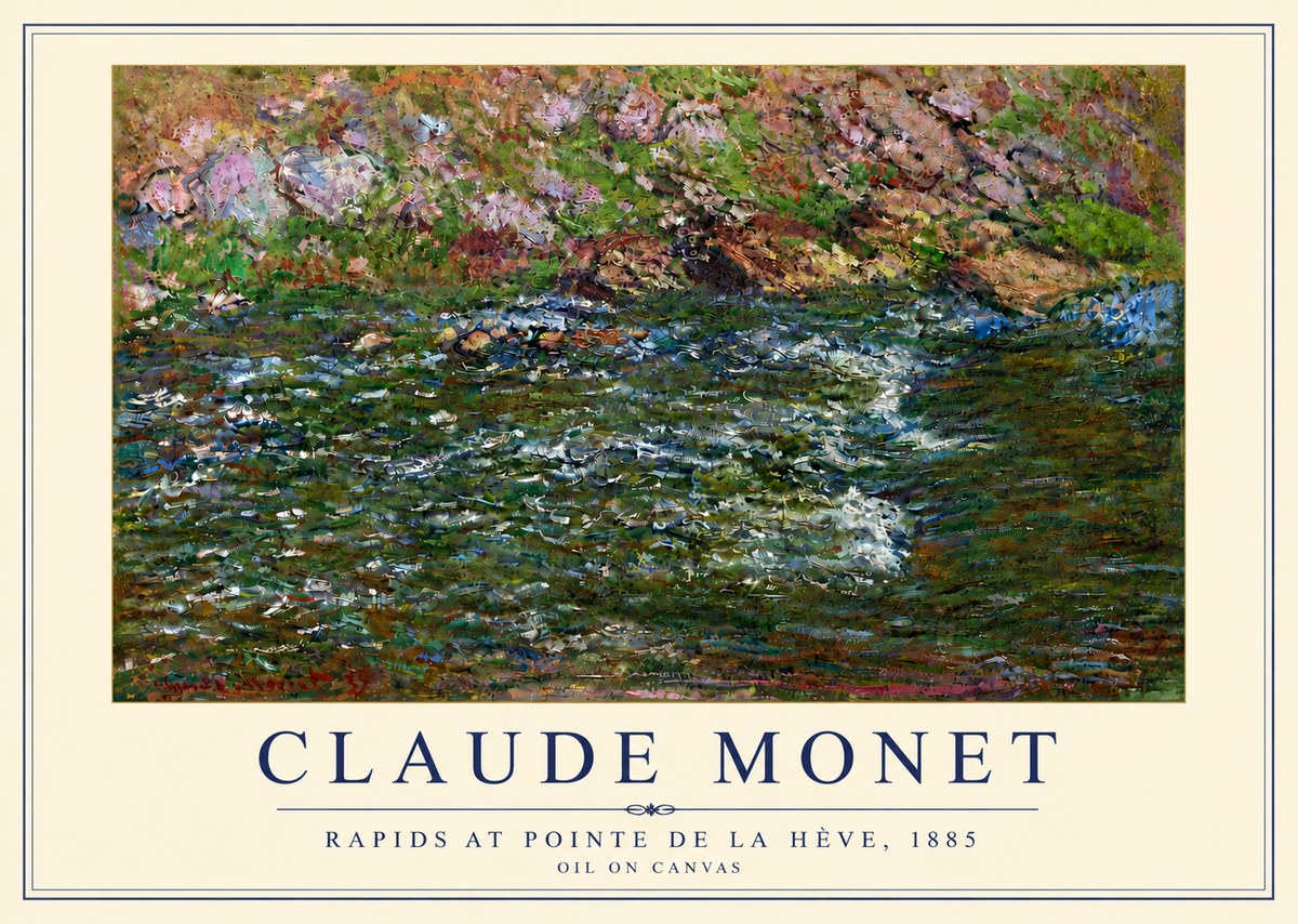 Monet Rapids at Pointe De La Hève, 1885 No5 - Poszter