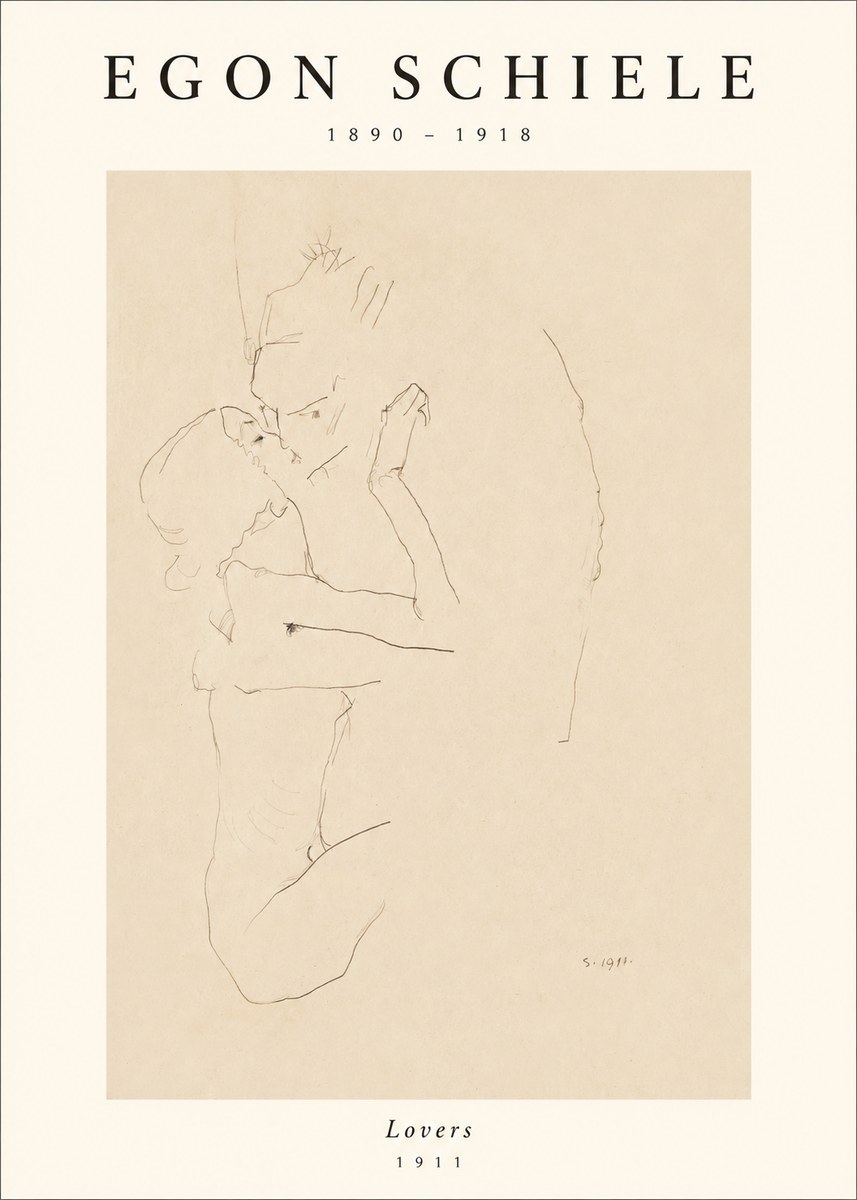 Schiele Lovers No1 - Poszter