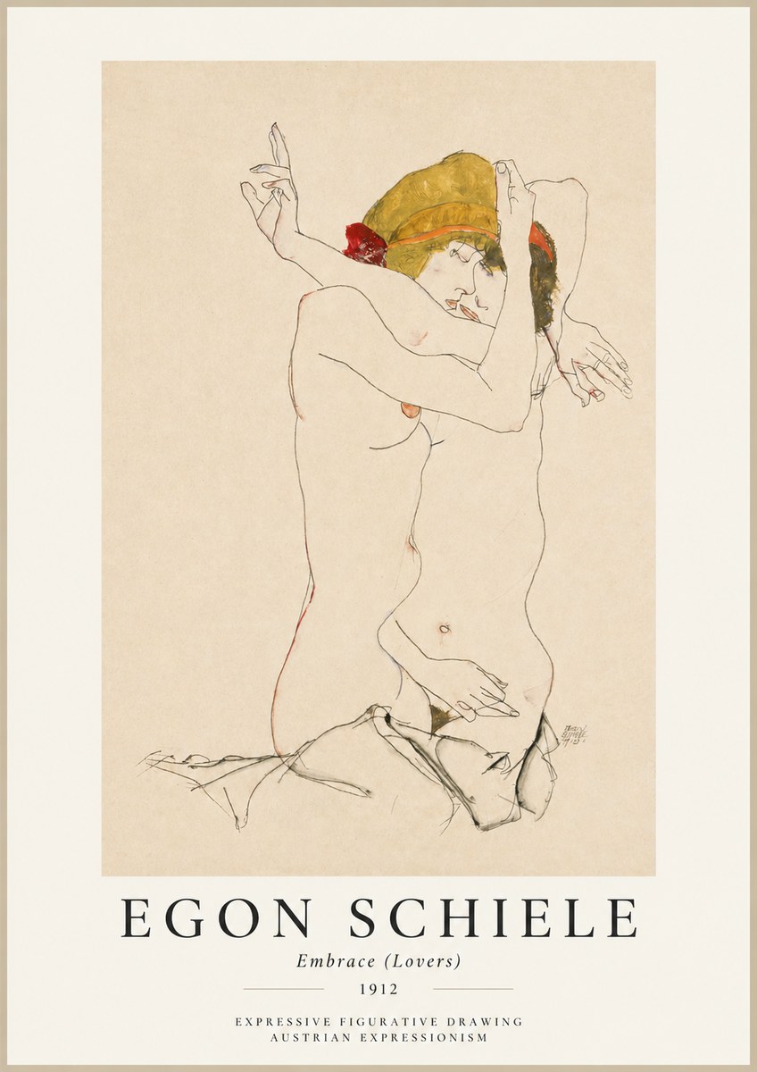 Schiele Embrace (Lovers) No1 - Poszter