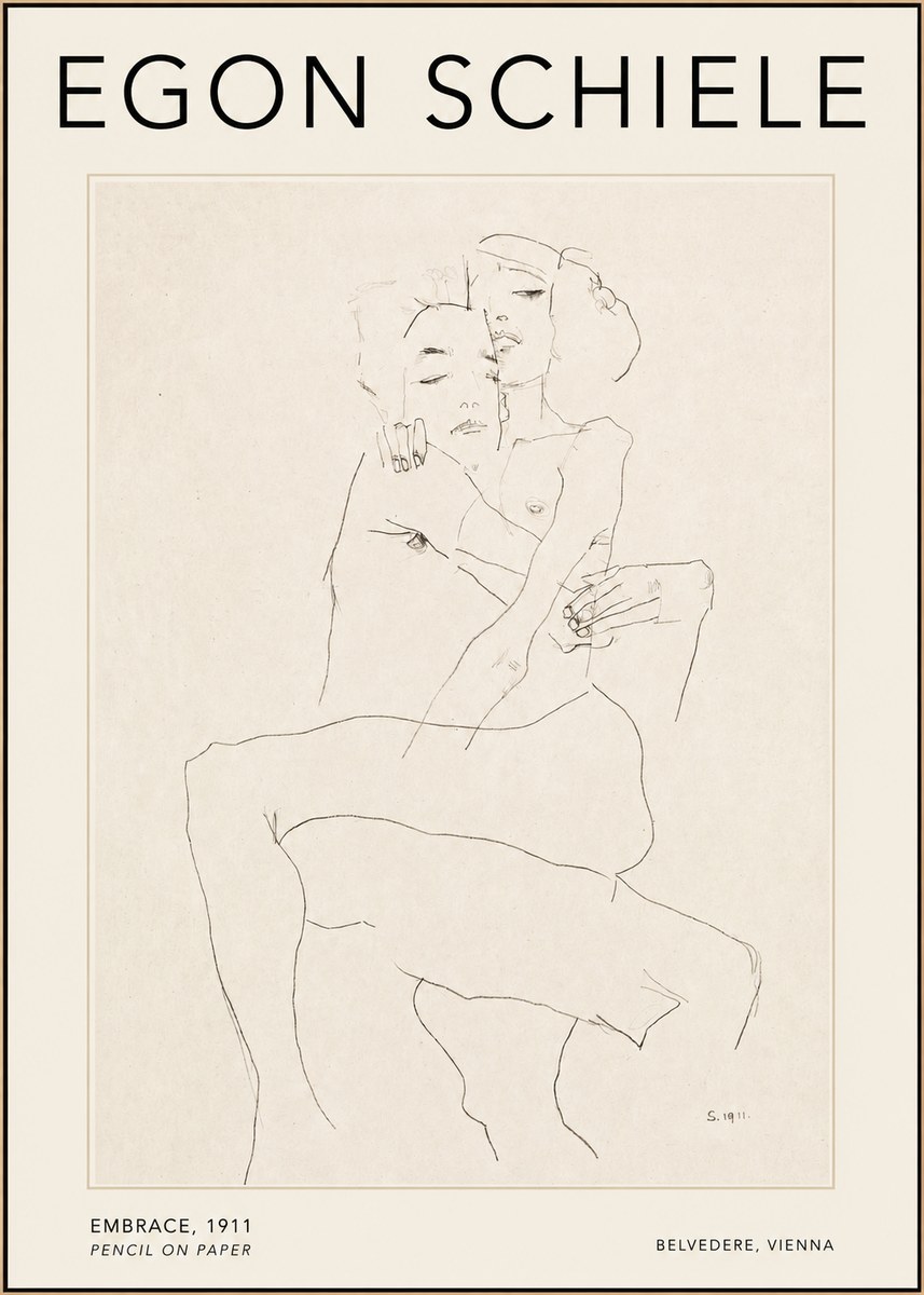 Schiele Embrace, 1911 No2 - Poszter