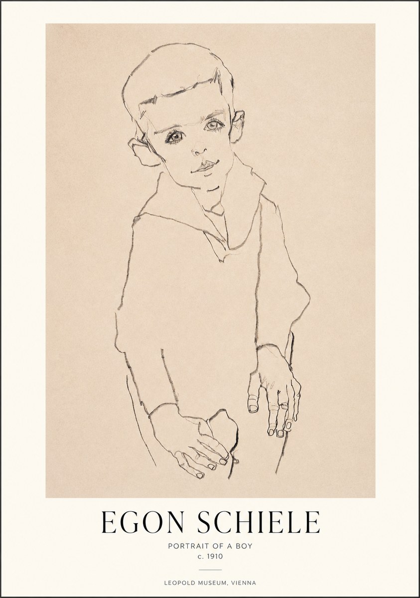 Schiele Portrait of a Boy No1 - Poszter