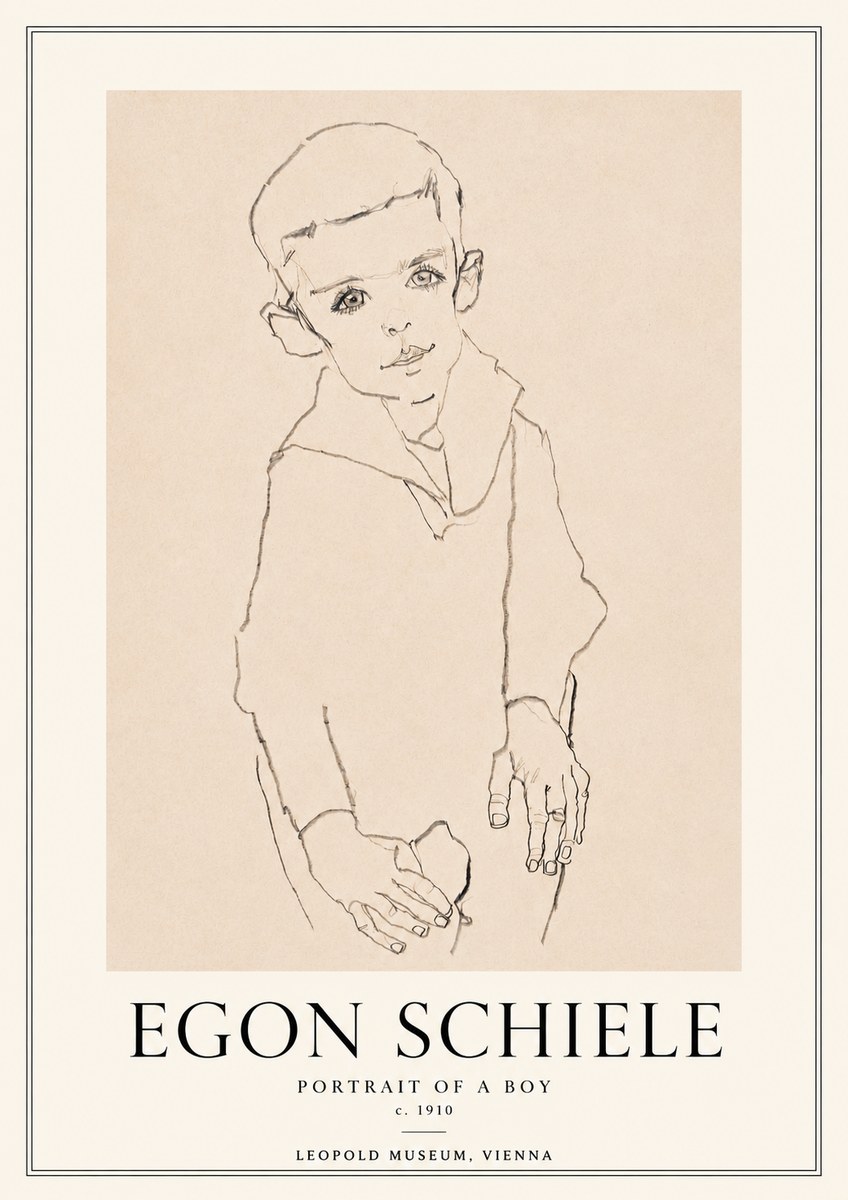 Schiele Portrait of a Boy No3 - Poszter