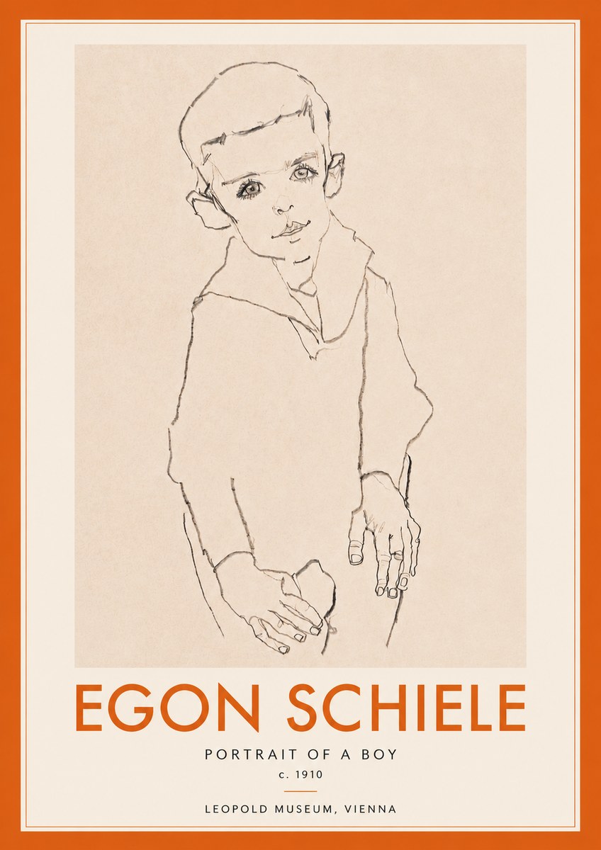 Schiele Portrait of a Boy No4 - Poszter