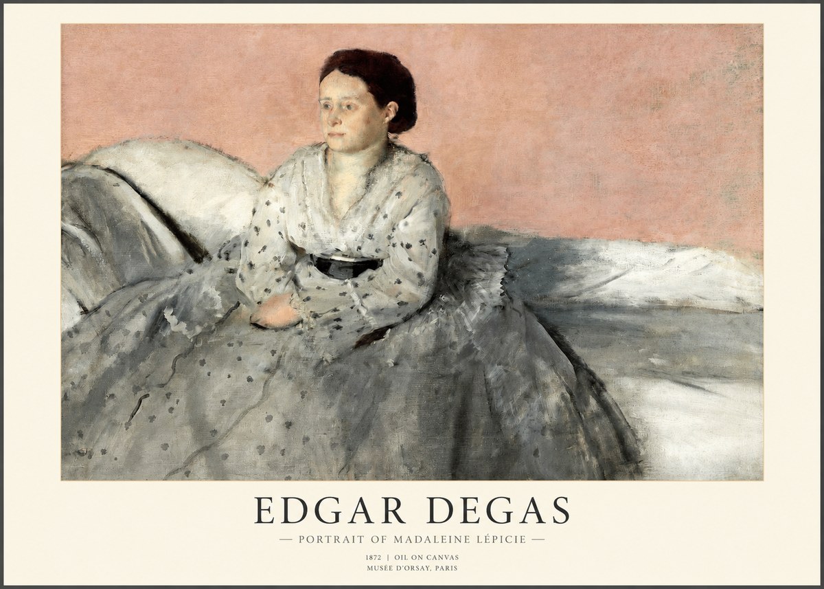 Edgar Degas Portrait of Madeleine Lépicie No1 - Poszter