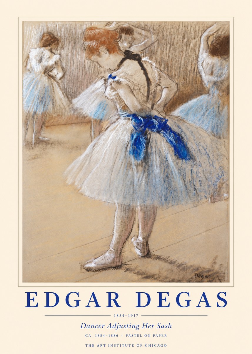 Edgar Degas Dancer Adjusting Her Sash No1 - Poszter