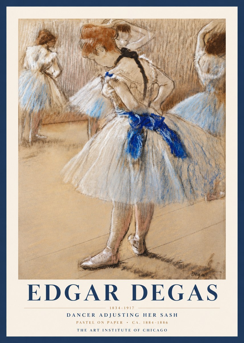 Edgar Degas Dancer Adjusting Her Sash No3 - Poszter