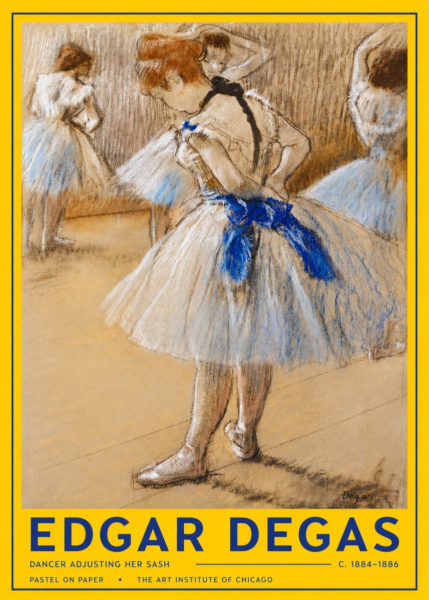 Edgar Degas Dancer Adjusting Her Sash No4 - Poszter