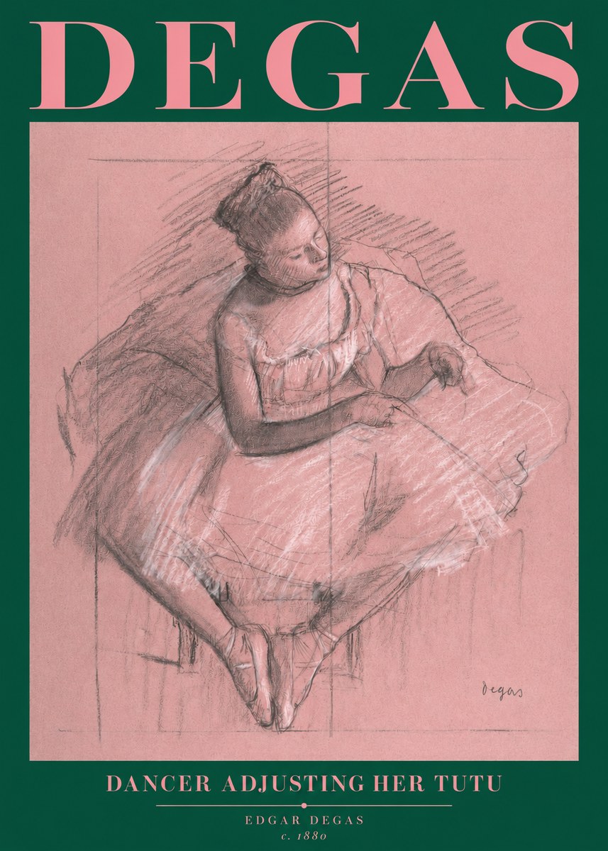 Edgar Degas Dancer Adjusting Her Tutu No2 - Poszter