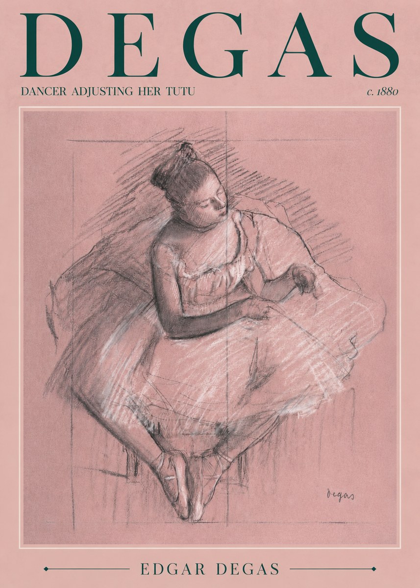 Edgar Degas Dancer Adjusting Her Tutu No4 - Poszter