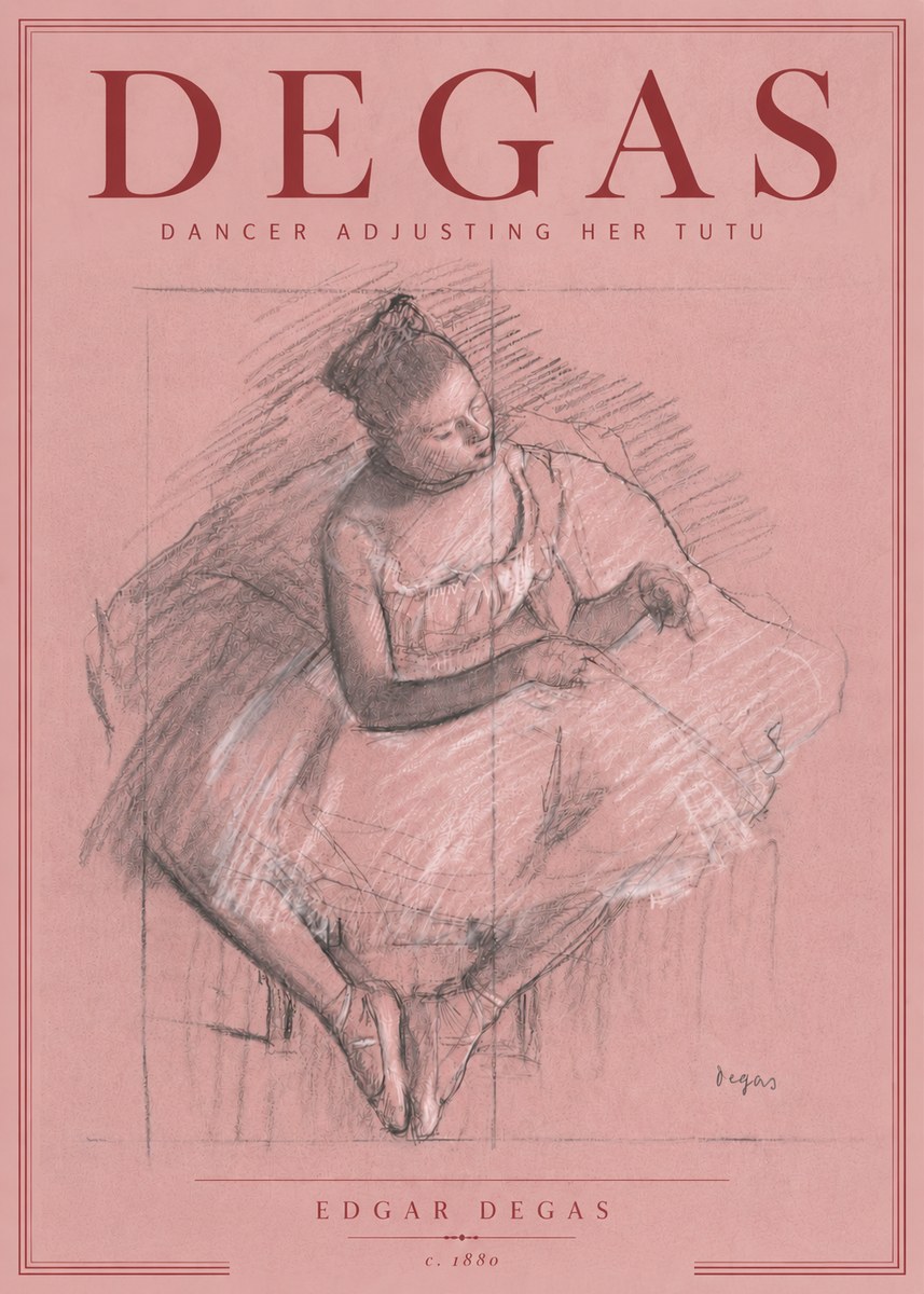 Edgar Degas Dancer Adjusting Her Tutu No6 - Poszter