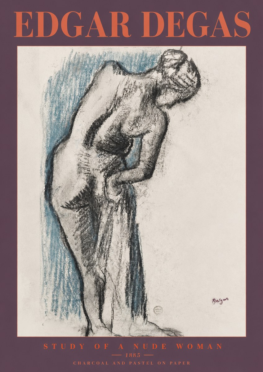 Edgar Degas Study of a Nude Woman II No2 - Poszter
