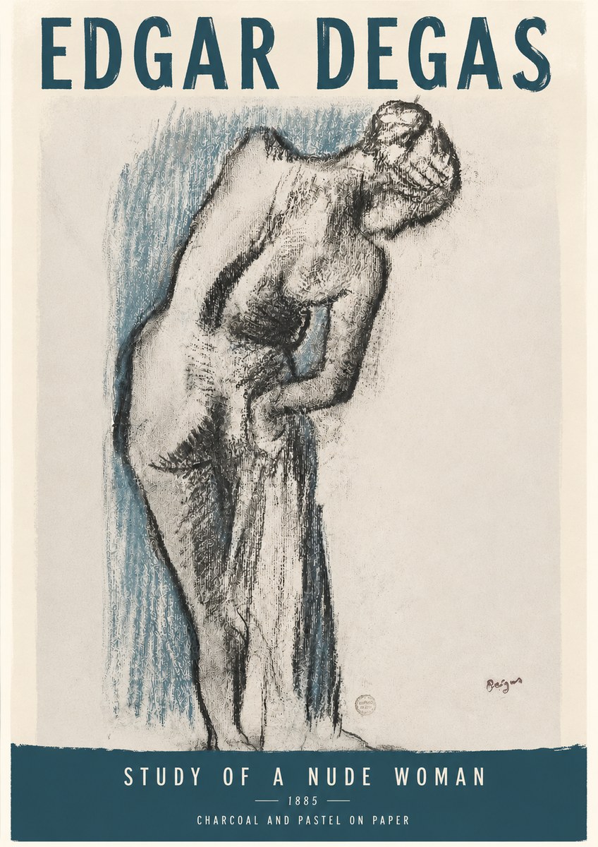Edgar Degas Study of a Nude Woman II No3 - Poszter