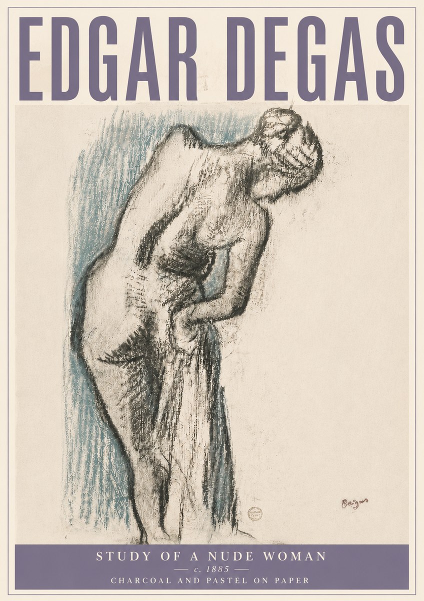 Edgar Degas Study of a Nude Woman II No6 - Poszter
