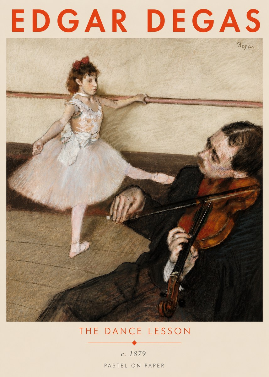 Edgar Degas The Dance Lesson No6 - Poszter