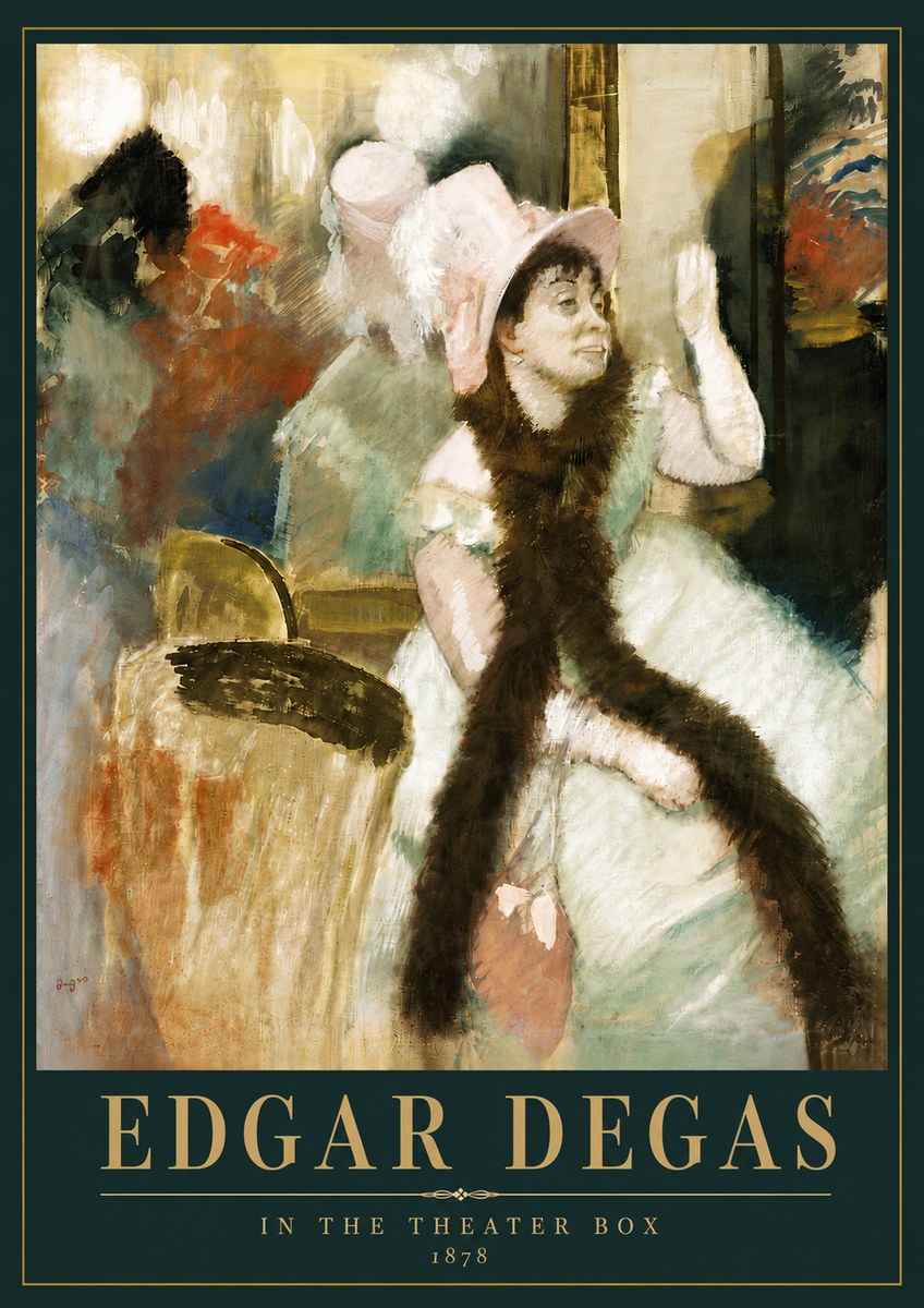 Edgar Degas In the Theater Box No6 - Poszter