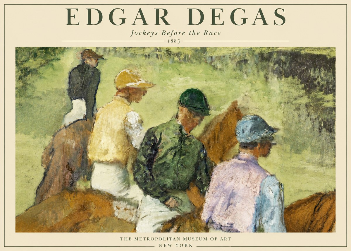 Edgar Degas Jockeys Before the Race No1 - Poszter