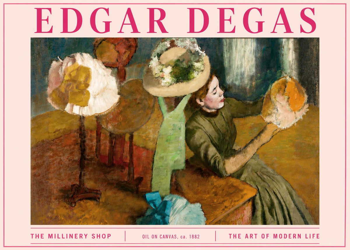 Edgar Degas The Millinery Shop, Ca. 1882 No3 - Poszter