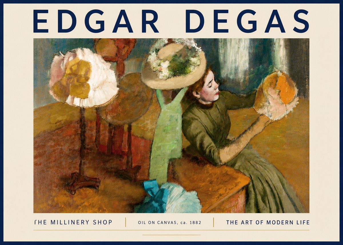 Edgar Degas The Millinery Shop, Ca. 1882 No5 - Poszter