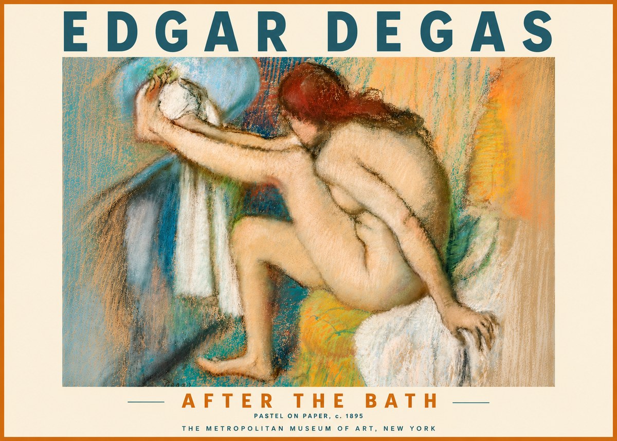 Edgar Degas After the Bath II No6 - Poszter