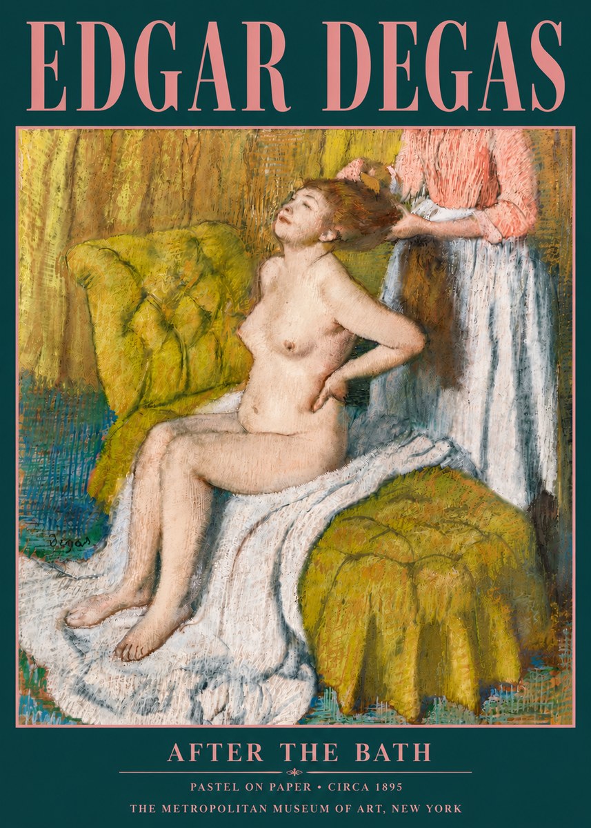Edgar Degas After the Bath III No5 - Poszter