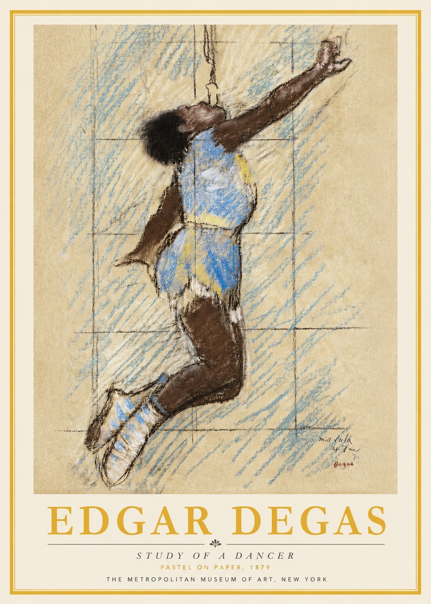 Edgar Degas Study of a Dancer No4 - Poszter