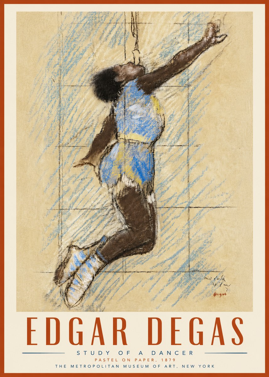 Edgar Degas Study of a Dancer No6 - Poszter